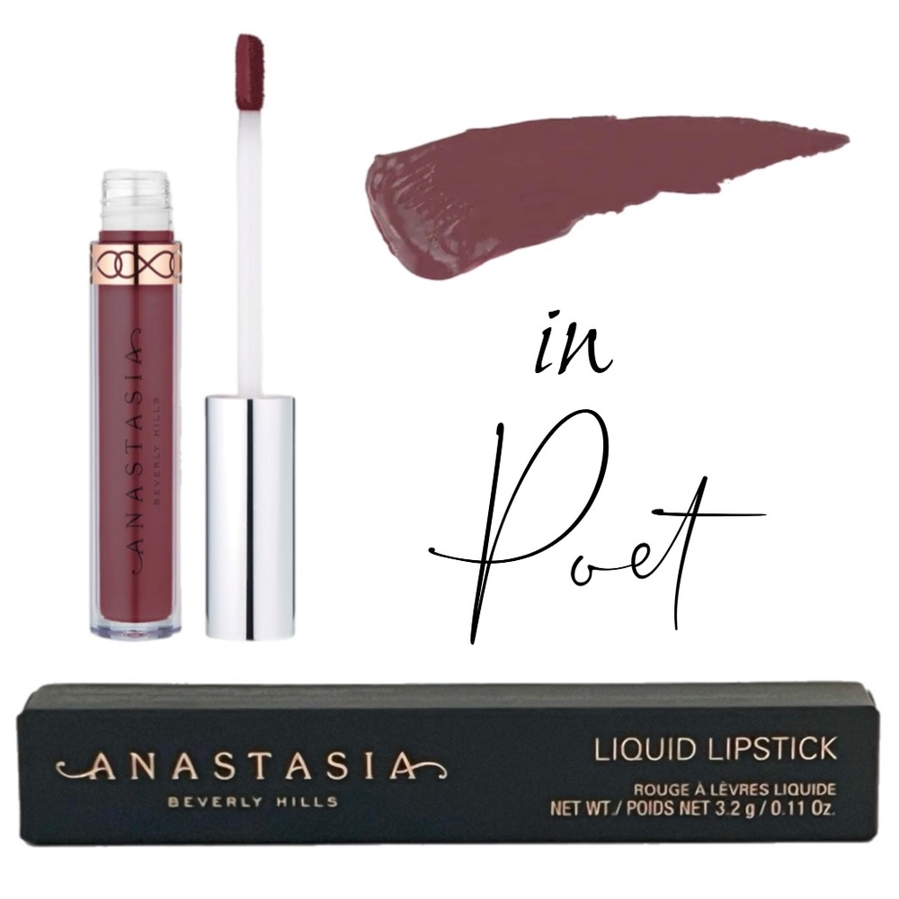 🌵4/$30 NIB Anastasia Beverly Hills Liquid Lipstick in Poet